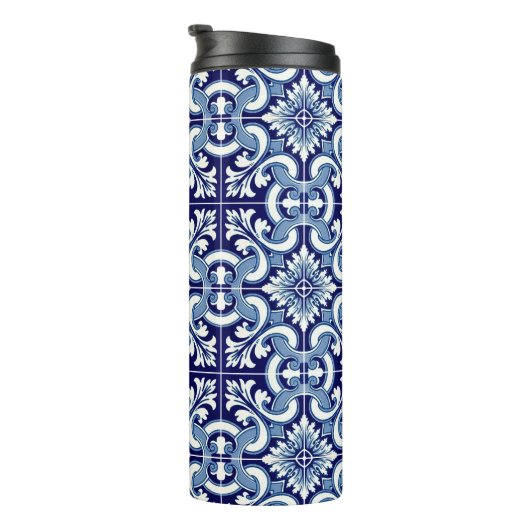 Portugese blauwe tegel thermosbeker (Geroteerd rechts)