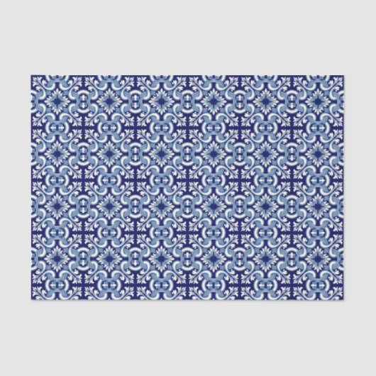 Portugese blauwe tegel tissuepapier (Voorkant)