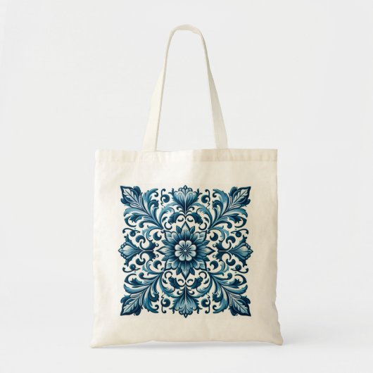 Portugese blauwe tegel tote bag (Voorkant)