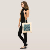 Portugese blauwe tegel tote bag (Voorkant (model))