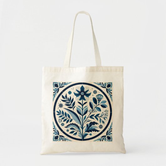 Portugese blauwe tegel tote bag (Voorkant)