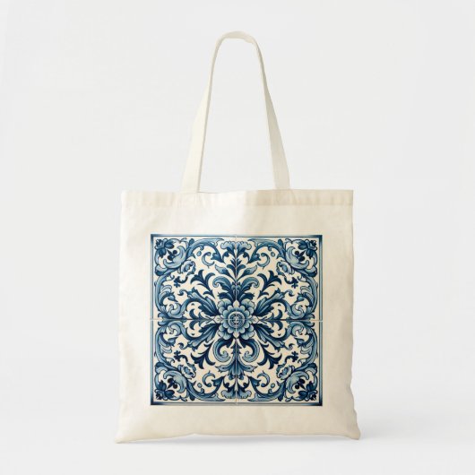Portugese blauwe tegel tote bag (Voorkant)