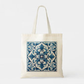 Portugese blauwe tegel tote bag (Achterkant)