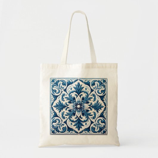 Portugese blauwe tegel tote bag (Voorkant)
