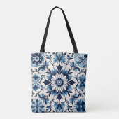 Portugese blauwe tegel tote bag (Achterkant)