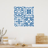 Portugese blauwe tegels 2 poster (Keuken)