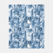 Portugese blauwe tegels romantisch scènepatroon fleece deken (Voorkant)