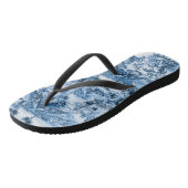 Portugese blauwe tegels romantisch scènepatroon teenslippers (Schuin)