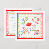 Portugese bruiloft met zakdoeken kaart (Voorkant / Achterkant)