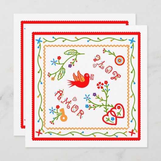 Portugese bruiloft met zakdoeken kaart (Voorkant / Achterkant)