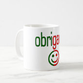 Portugese cadeautjes Dank u Obrigado Face Koffiemok (Voorkant links)