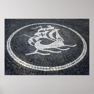 Portugese caravel poster