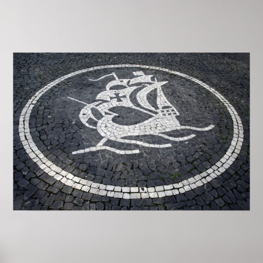 Portugese caravel poster (Voorkant)