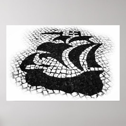 Portugese caravel poster (Voorkant)