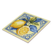 Portugese citroenen en blauw tegeltje (Zijkant)