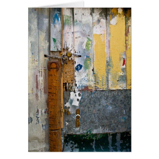 Portugese deur - een wasslag van kleuren (Voorkant)