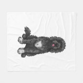 Portugese Dog Cute Dog Art Fleece Deken (Voorkant (Horizontaal))