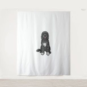 Portugese Dog Cute Dog Art Wandkleed