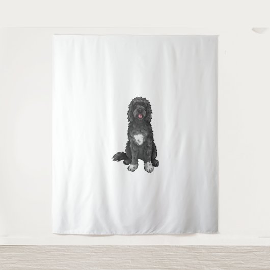 Portugese Dog Cute Dog Art Wandkleed (Voorkant)