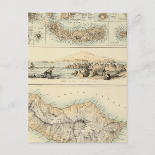 Portugese eilanden in de Atlantische Oceaan Briefkaart (Voorkant)