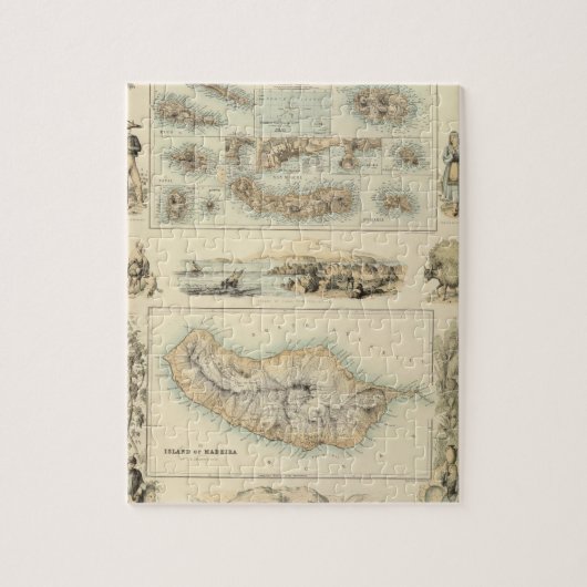 Portugese eilanden in de Atlantische Oceaan Legpuzzel (Verticaal)