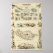 Portugese eilanden in de Atlantische Oceaan Poster (Voorkant)