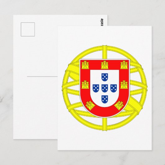 Portugese Emblem Briefkaart (Voorkant / Achterkant)
