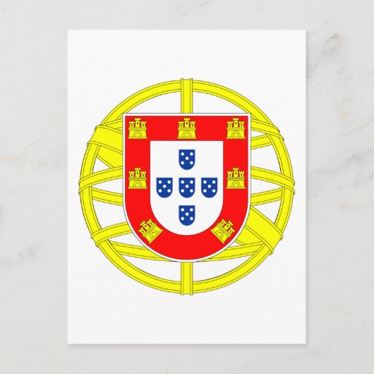 Portugese Emblem Briefkaart (Voorkant)