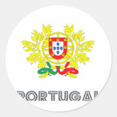 Portugese Emblem Ronde Sticker (Voorkant)