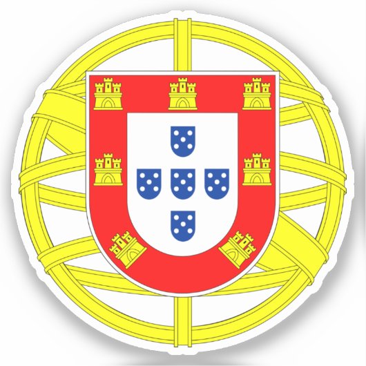 Portugese Emblem Sticker (Voorkant)