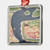 Portugese exploratiekaart van Mombassa Metalen Ornament (Links)