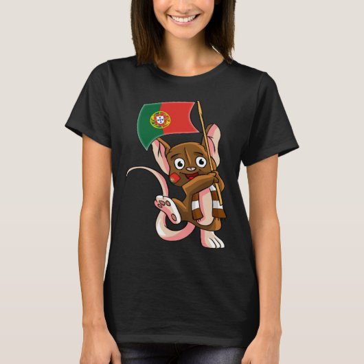 Portugese Fan Mouse T-shirt (Voorkant)