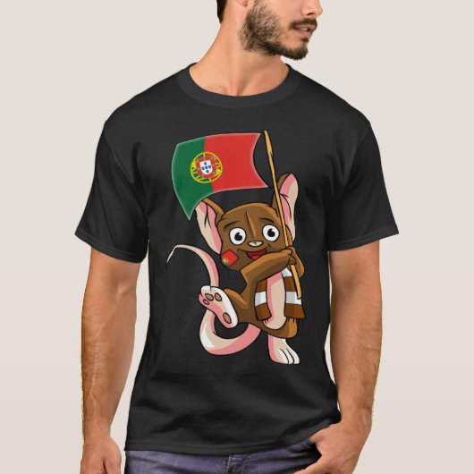 Portugese Fan Mouse T-shirt (Voorkant)