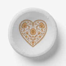 Portugese Filigraanhart Papieren Bord – Elegante G