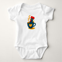 Portugese Galo de Barcelos Coffee Baby Bodysuit –