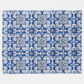 Portugese geglazuurde Tegels Fleece Deken (Voorkant (Horizontaal))