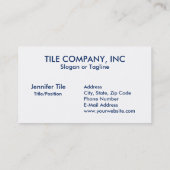 Portugese geglazuurde Tegels Visitekaartje (Achterkant)