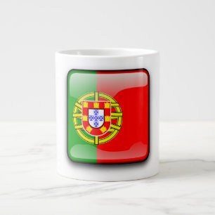 Portugese gepolijste vlag grote koffiekop