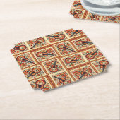 Portugese gitaren kartonnen onderzetters (Gekanteld)