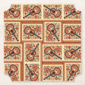 Portugese gitaren kartonnen onderzetters (Voorkant)