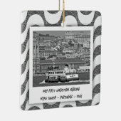 Portugese golven kasseisteen Eerste vakantie Keramisch Ornament (Rechts)