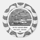 Portugese golven kasseisteen Eerste vakantie Magneet (Voorkant)