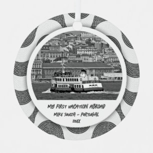 Portugese golven kasseisteen Eerste vakantie Metalen Ornament