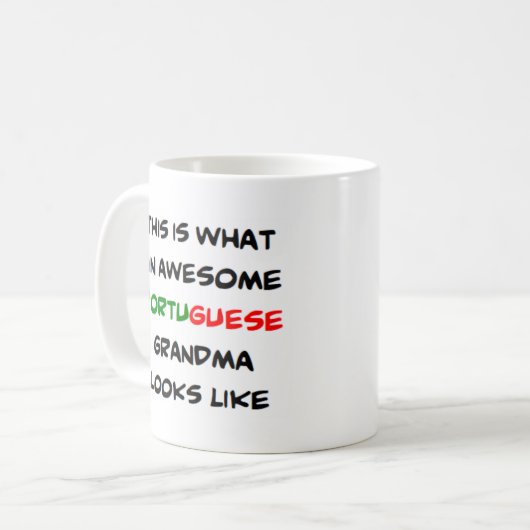portugese grootmoeder , geweldige koffiemok (Voorkant links)
