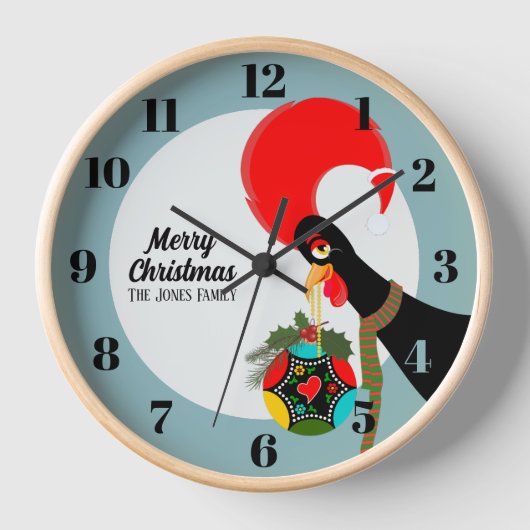 Portugese Haan en heilige Kerstbal (Voorkant)