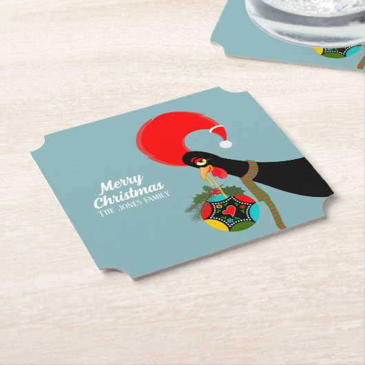 Portugese Haan en heilige Kerstbal Kartonnen Onderzetters (Gekanteld)