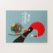 Portugese Haan en heilige Kerstbal Legpuzzel (Horizontaal)