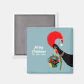 Portugese Haan en heilige Kerstbal Magneet (Voorkant / Achterkant)
