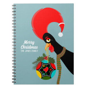 Portugese Haan en heilige Kerstbal Notitieboek