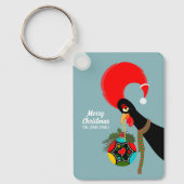 Portugese Haan en heilige Kerstbal Sleutelhanger (Voorkant)